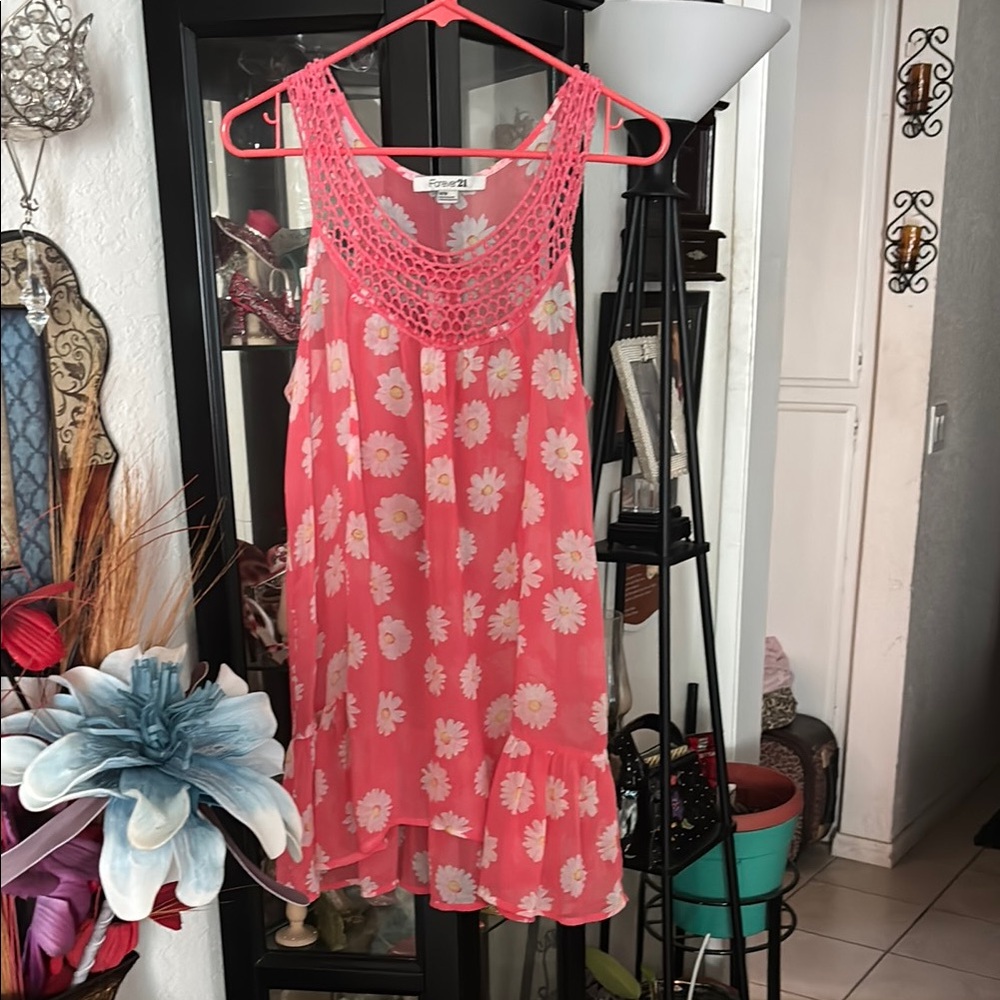 Charming Charlie Pink Floral Dress